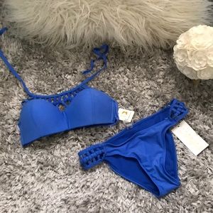 Royal Blue halter bikini NWT